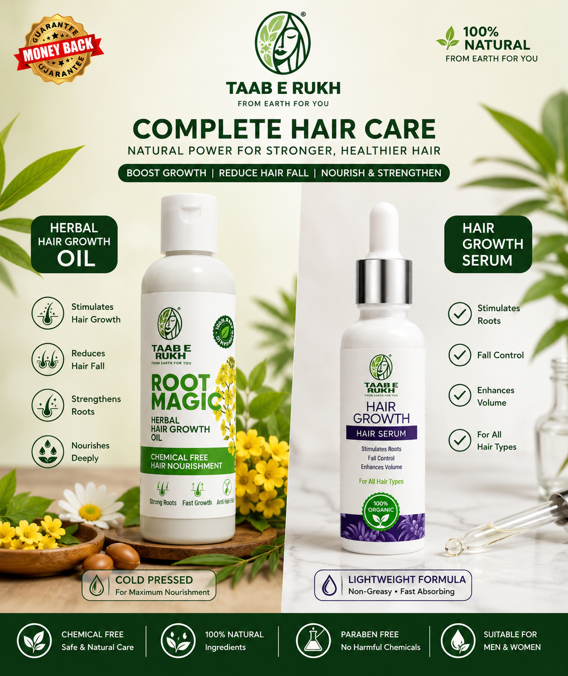 Complete Hair Care Combo – Root Magic Oil + Hair Growth Serum