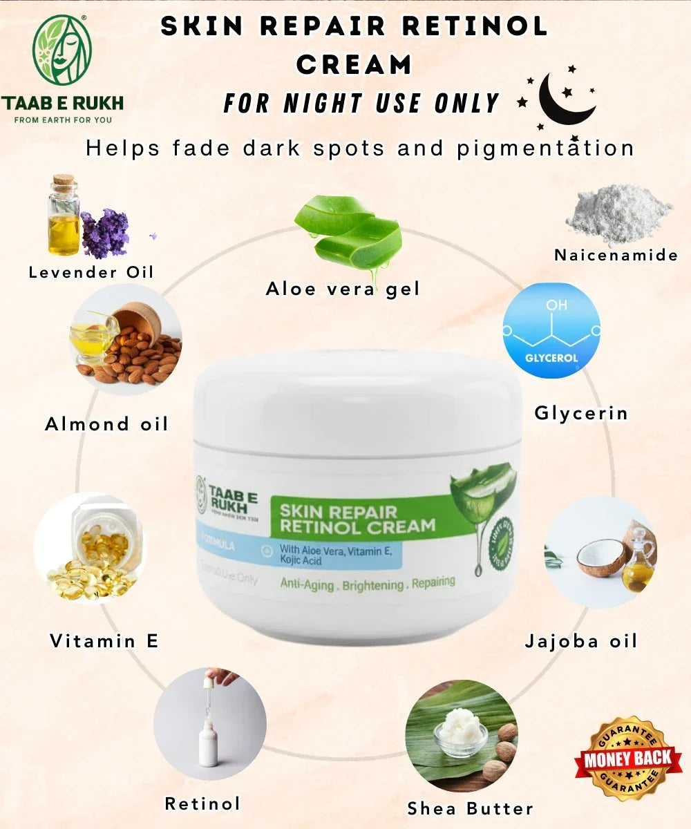 Taab e Rukh Skin Repair Retinol Cream